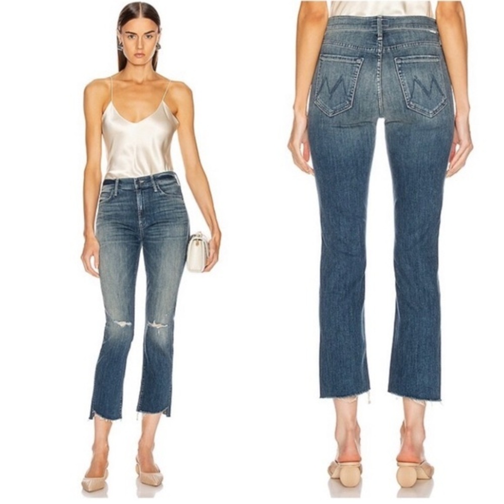 MOTHER The Rascal Ankle Step Fray in Field Of Dreams Blue 26